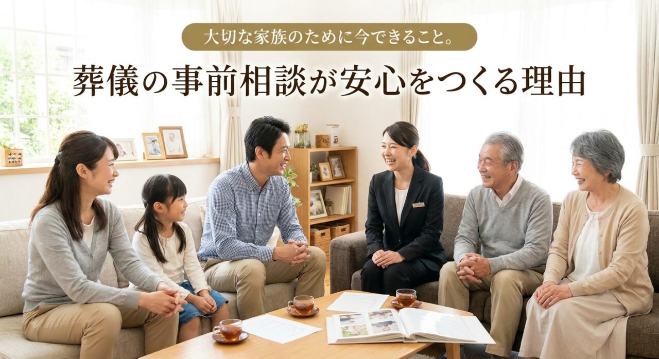 大切な家族のために今できること。葬儀の事前相談が安心をつくる理由